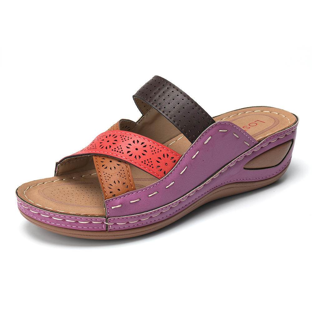 European and American Wedge Heel Sandals - Mubimart