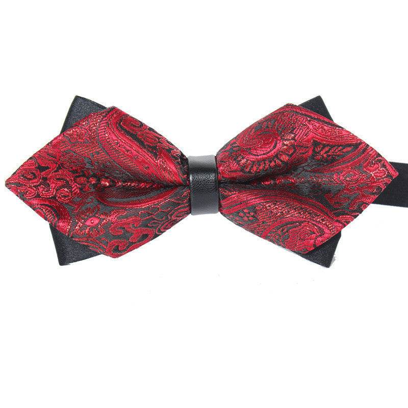 Knitted bow tie Polyester multicolor new bow tie - Mubimart