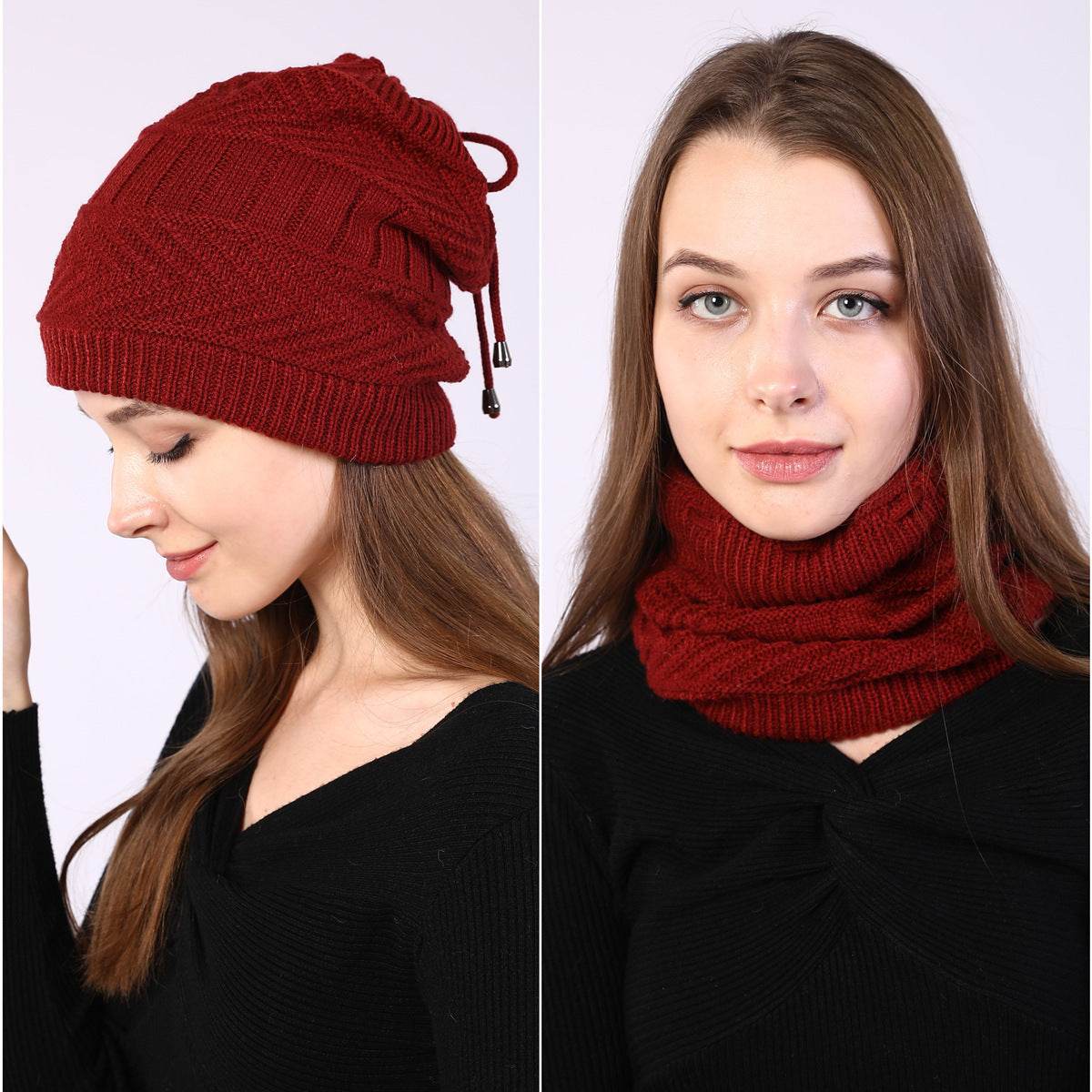Winter Baotou hats plus velvet knitted men and women pullovers - Mubimart