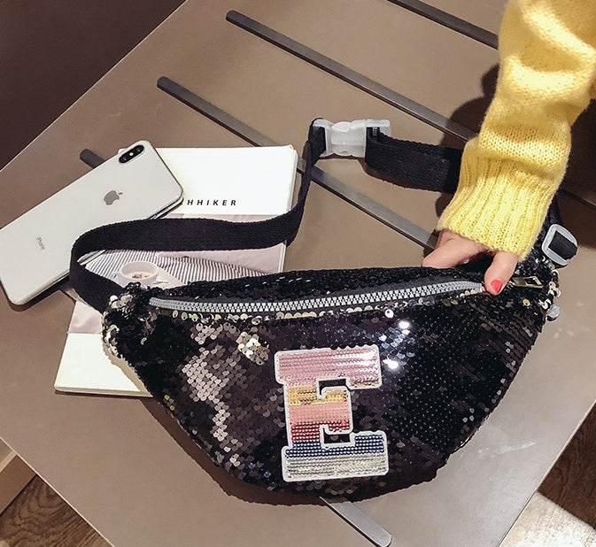 Fanny Pack Korean Children New Trend Sequins Mini Shoulder - Mubimart