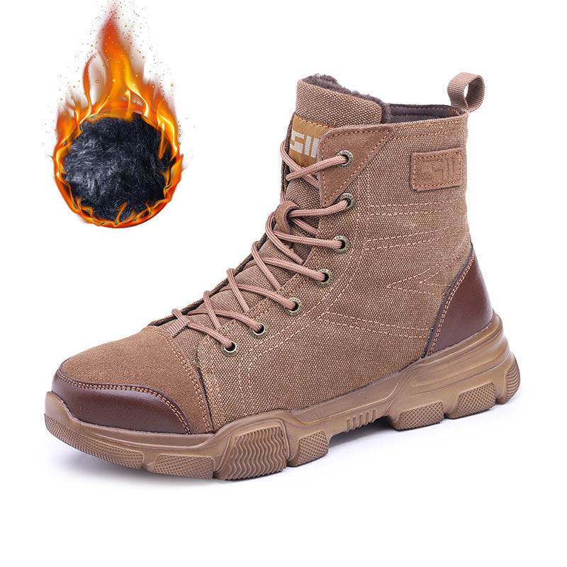 Safety Shoes Steel Toe Cap High-Top Work Protective Labor Insurance Shoes - Mubimart