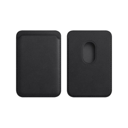 Magnetic Leather Card Holder Holder - Mubimart