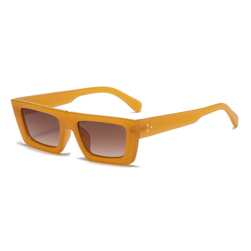 Street Girl Retro Square Sunglasses Rectangle - Mubimart