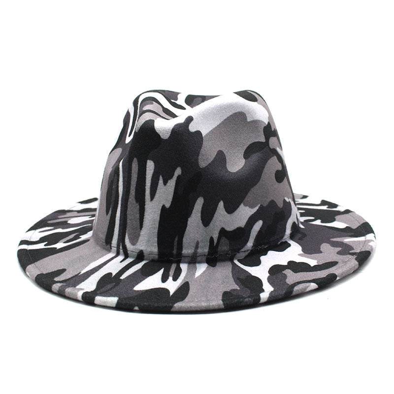 Striped Soft Woolen Hat Men's Fedora Hat - Mubimart