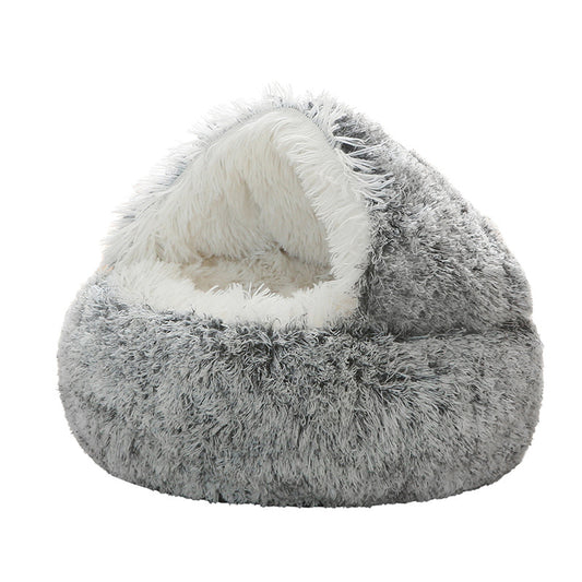 Semi-closed Cat Bed Four Seasons Universal Cover Shell Nest Small Dog Winter Pet Supplies