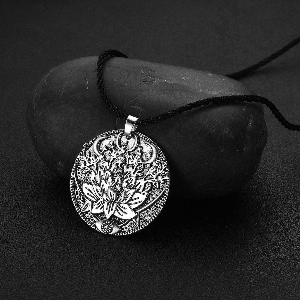 Lotus Pendant Necklace For Men - Mubimart