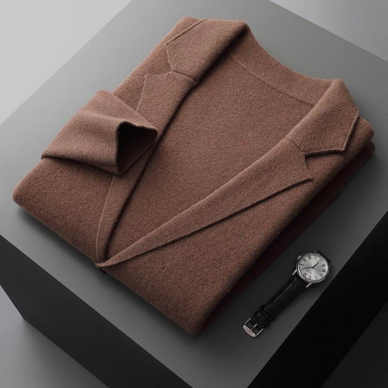 Cardigan Male V-neck Cardigan Knitted - Mubimart
