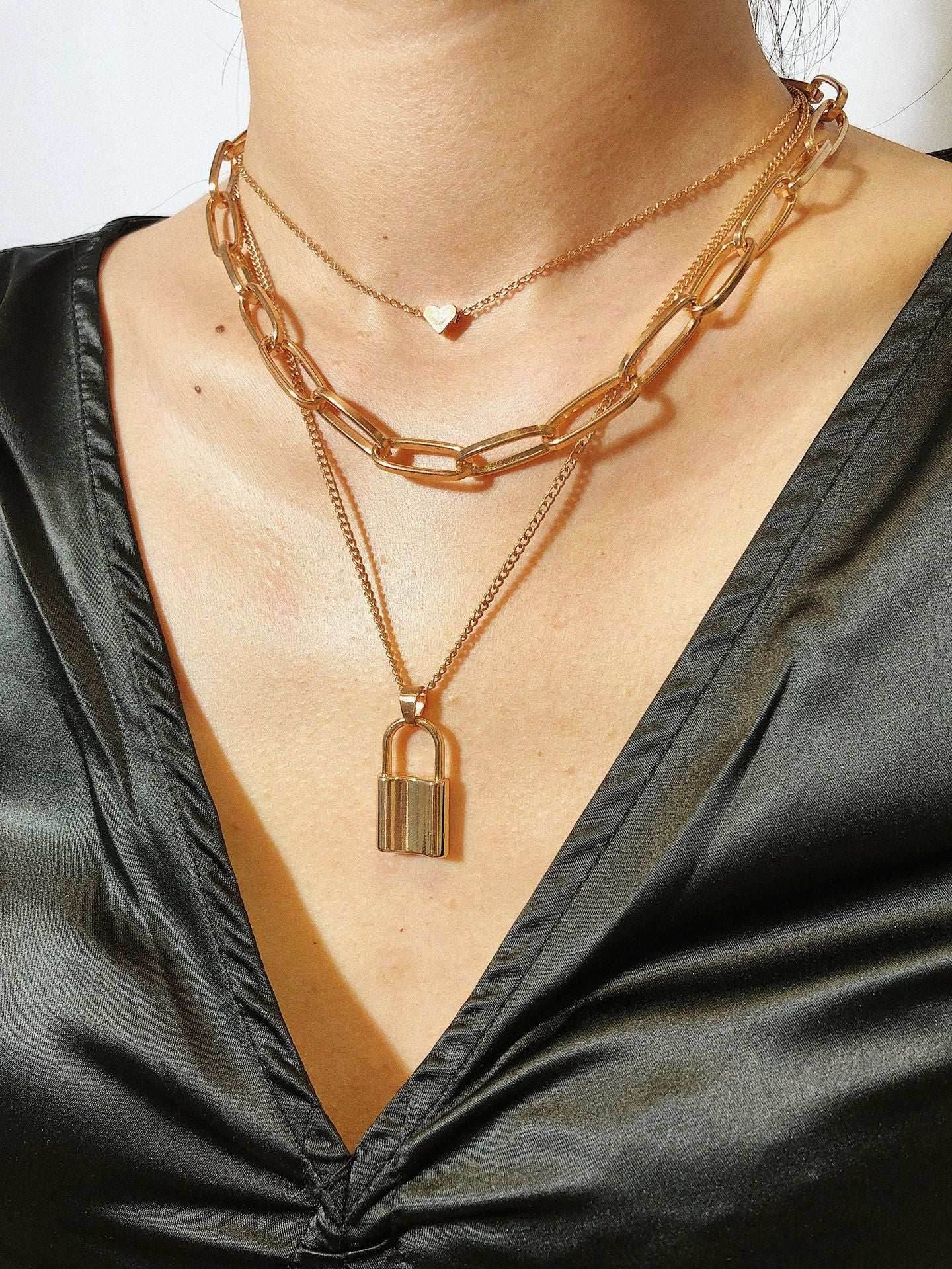 Simple And Exaggerated Thick Chain Necklace Women - Mubimart