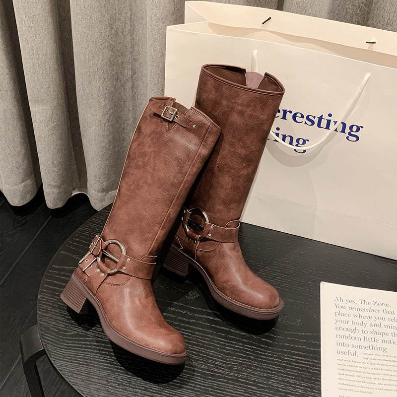 Women's All-match Tall Knight Boots - Mubimart