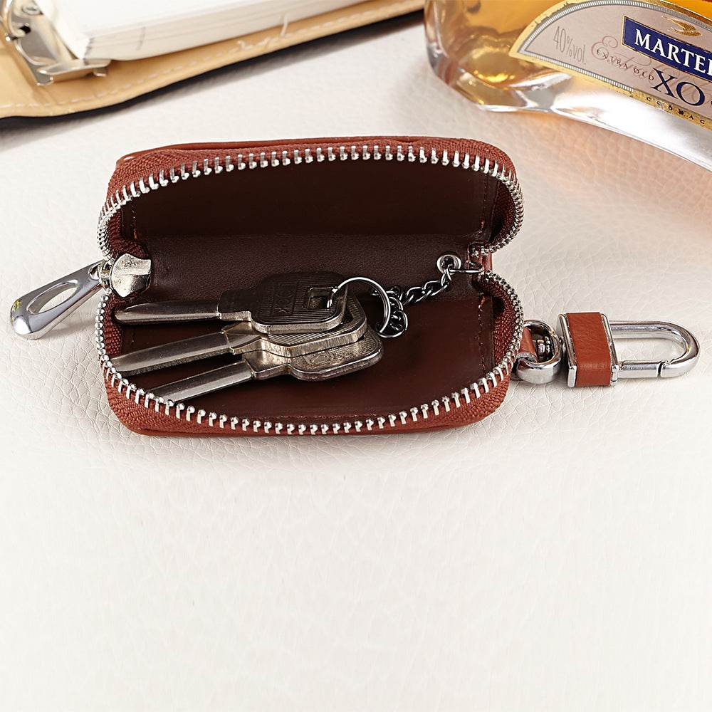 Mens High End Cowhide Car Key Bag - Mubimart