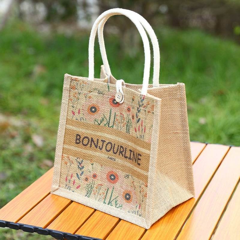 Fashion Personalized Tote Linen Bag Women - Mubimart