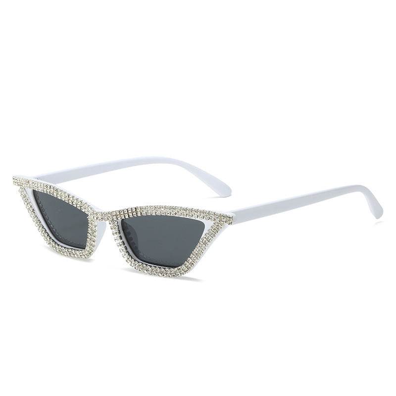 Classic Cat Eye Diamond Sunglasses Handmade Diamond - Mubimart