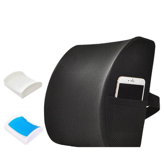 Office Lumbar Support Gel Memory Foam Lumbar Pillow - Mubimart