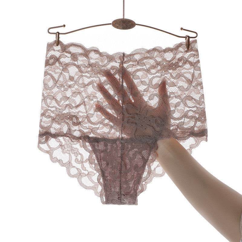 Women's Mesh Hollow High Waist Hip Lift Panties - Mubimart