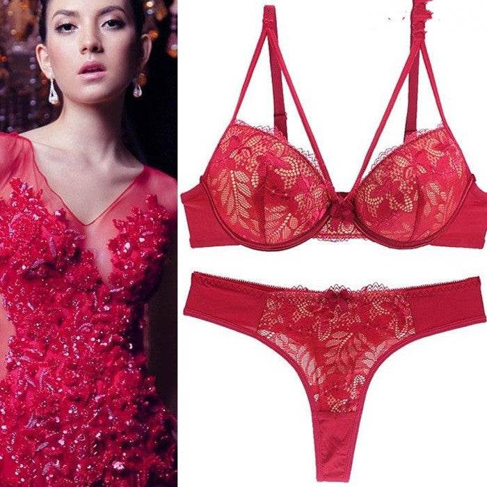 Women's Sexy Lingerie Lace Bra Set Lady Bra Underwear - Mubimart