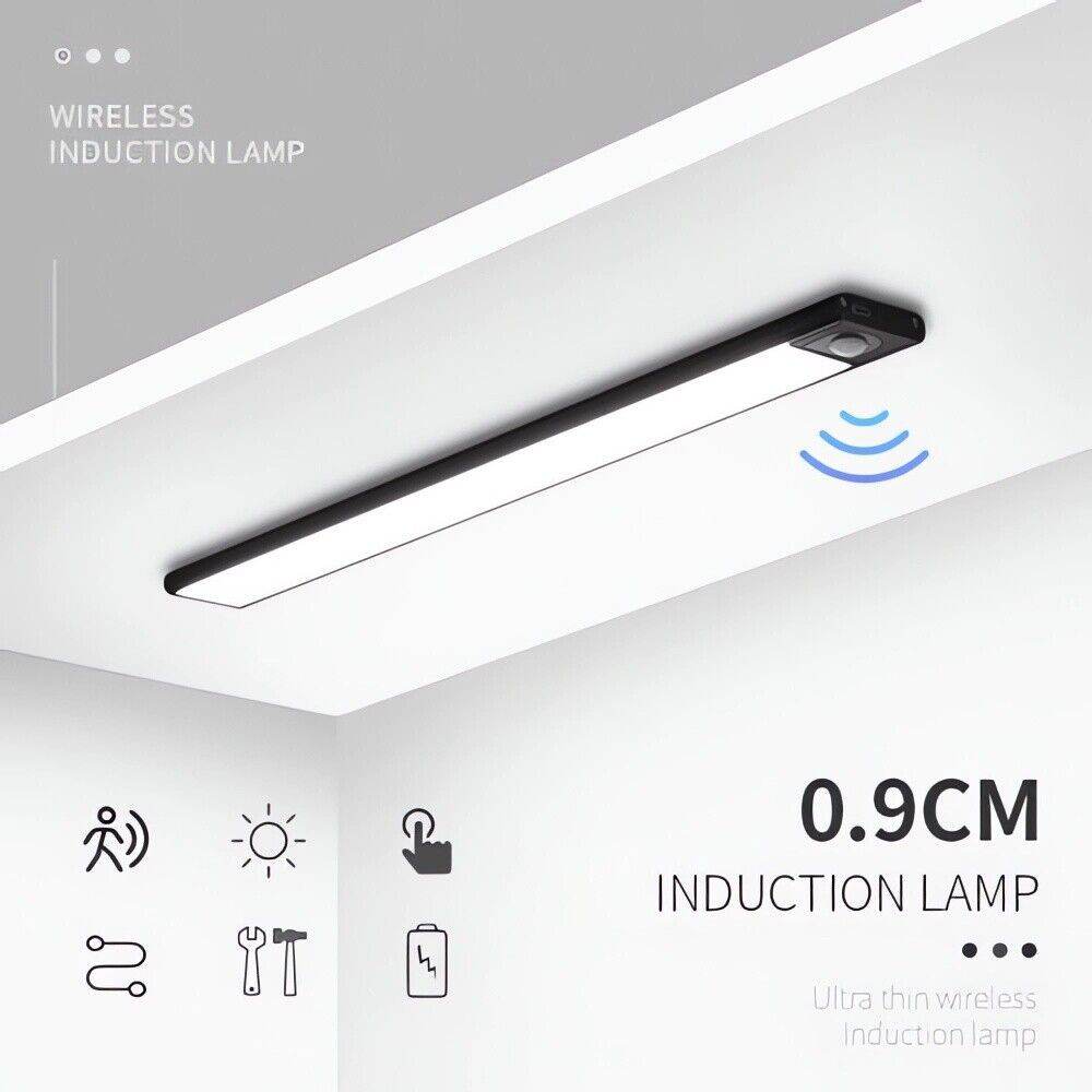 Dimmable LED Motion Sensor Under Closet Light Rechargeable Magnetic Cabinet Lamp - Mubimart
