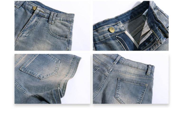 American Retro Denim Super Short Shorts Women - Mubimart