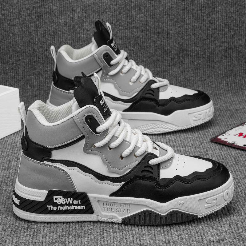Men's Plus Size High-top Casual Sneaker Mid-top Sports - Mubimart