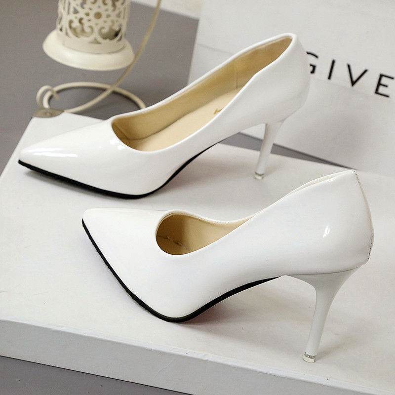 Ladies Pointed Stiletto Pumps High Heels - Mubimart