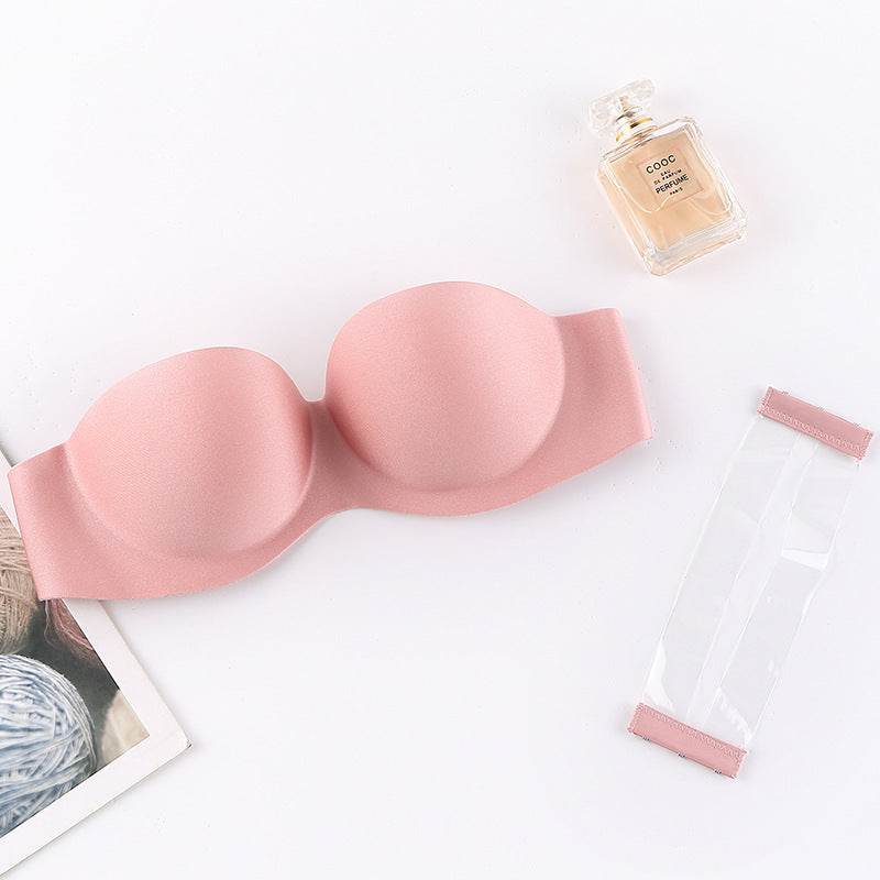 Non-slip Strapless Invisible Bra Wedding Dress Beauty Back Chest Paste Comfort Underwear - Mubimart