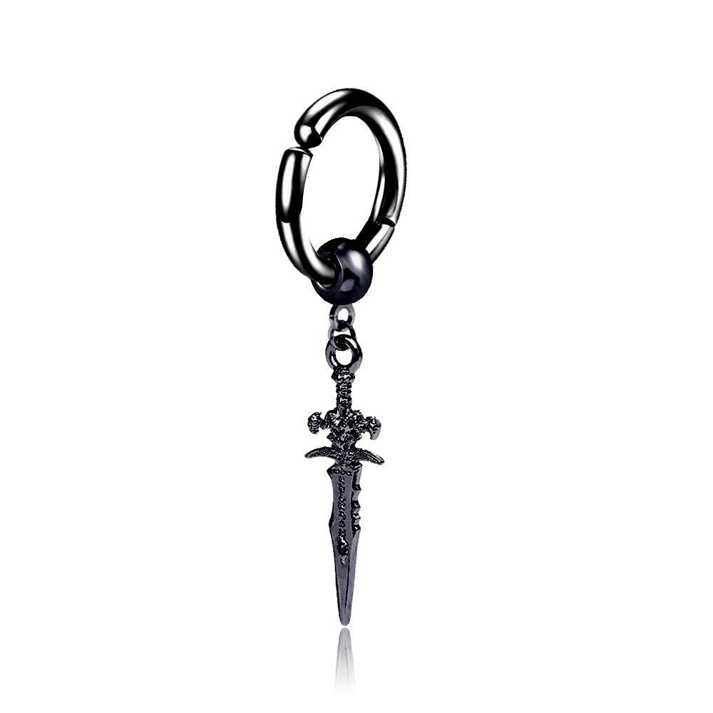 Mens Personalised Vintage Rattle Arrow Earrings - Mubimart
