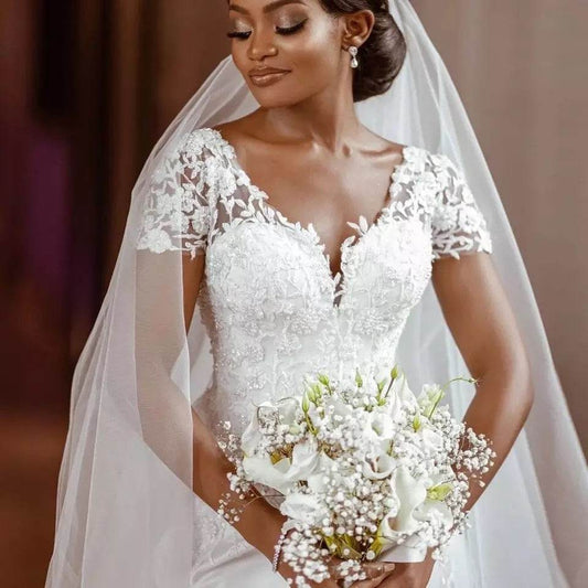 FashionCustom Wedding Gown Bridal Dresses - Mubimart