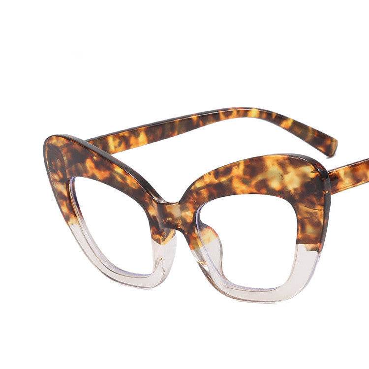 Ladies Fashion Cat Eye Sunglasses Personality Versatile Fashion Glasses Frames - Mubimart