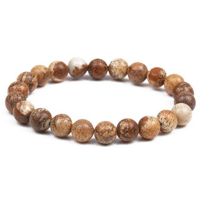 Natural Stone Beads Bracelet Men - Mubimart