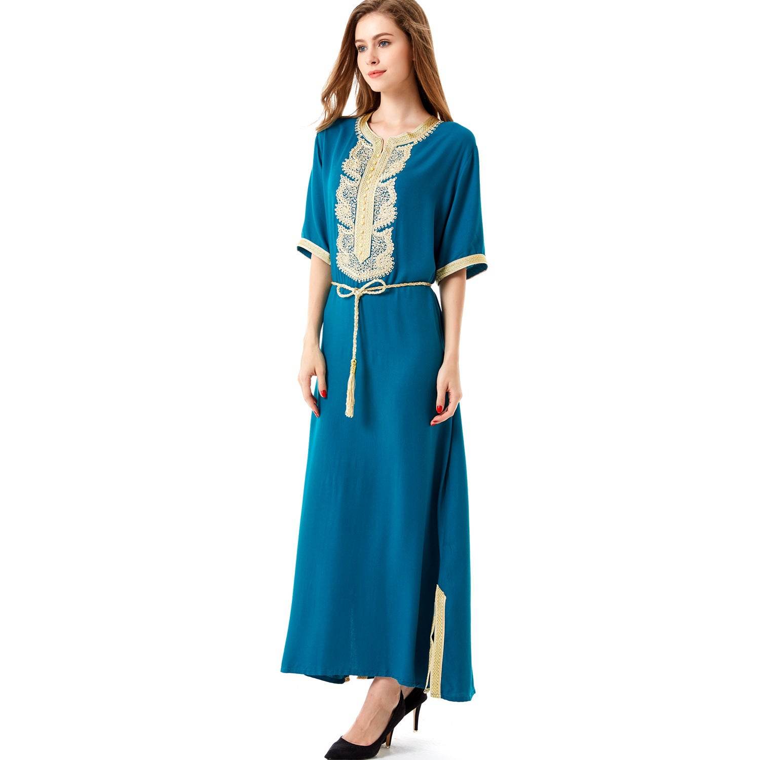 Muslim Women Middle East Arab Robe Long Skirt Dress - Mubimart