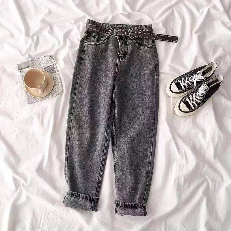 High Waist Jeans Women Straight Harem - Mubimart