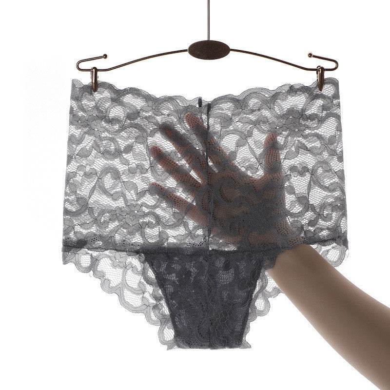 Women's Mesh Hollow High Waist Hip Lift Panties - Mubimart