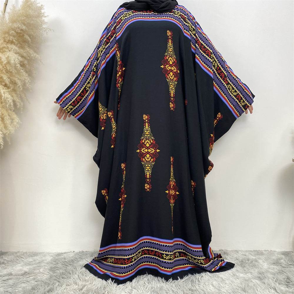 Batwing Sleeves Plus Size Women's Dresses - Mubimart