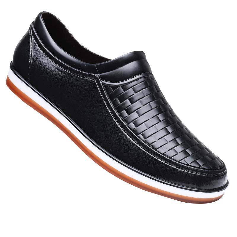 Men's Short Tube Breathable Low Top Rain Boots - Mubimart