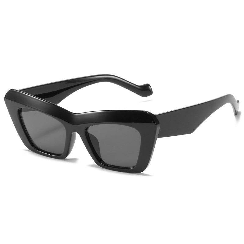 Women's Retro Hip Hop Triangle Cat Eye Sunglasses - Mubimart
