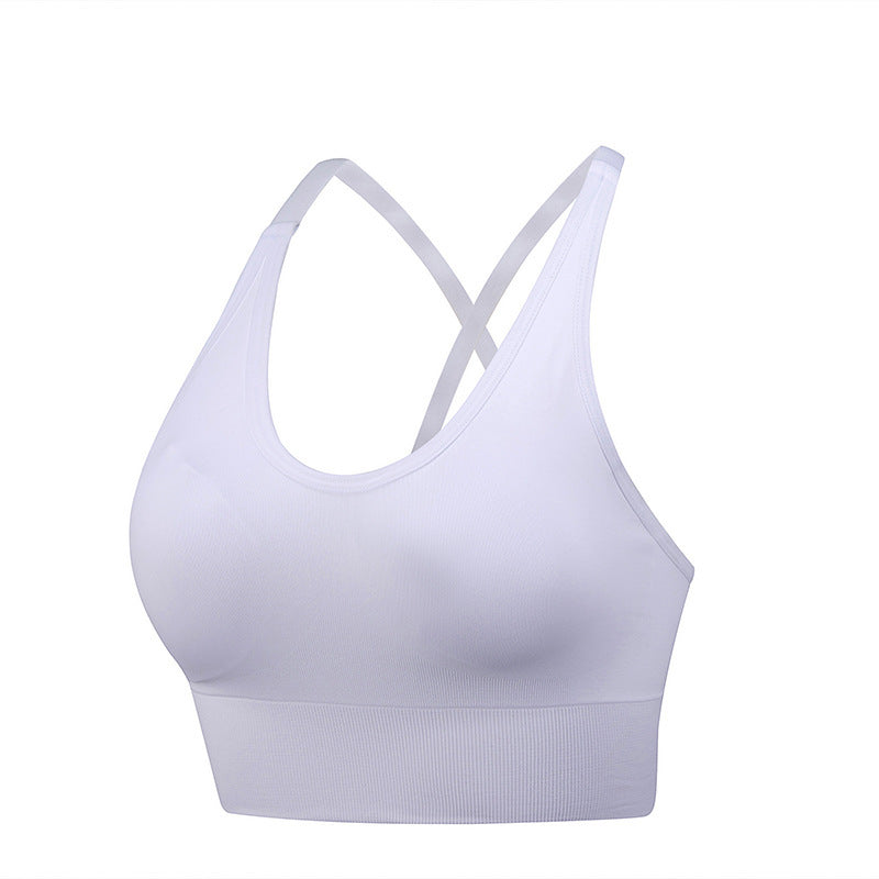 Cross Back Yoga Sports Bra Plus Size - Mubimart -  