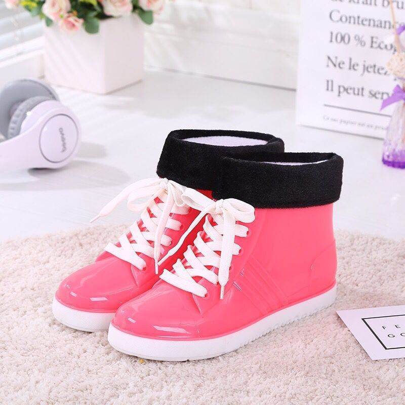 Women Fashion Style Outer Shoes Non-slip Rain Boots - Mubimart