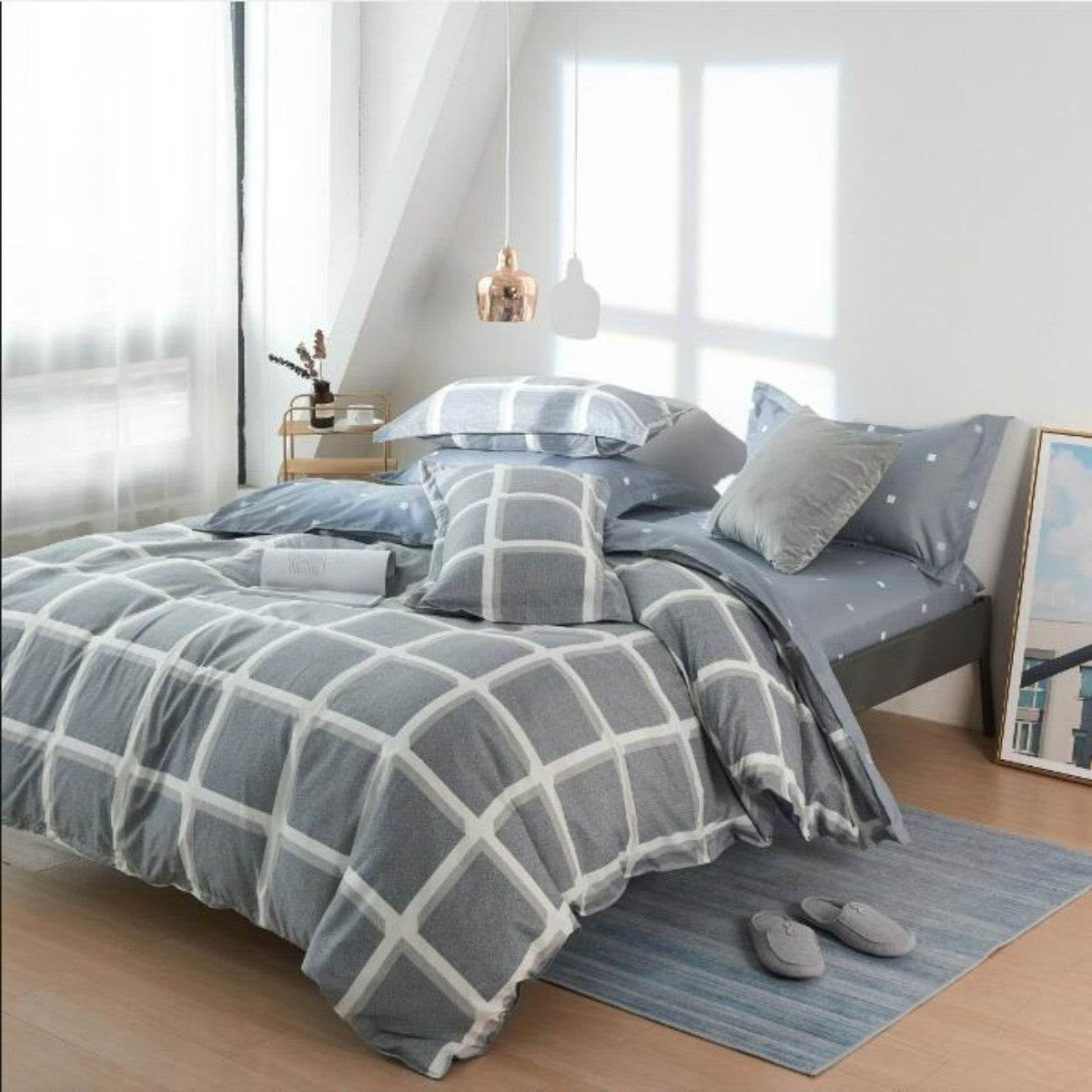 Three-Piece Set One Quilt Cover Two Pillowcases - Mubimart