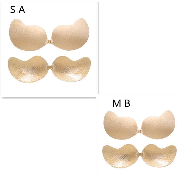 Invisible Push Up Bra Backless Strapless Bra Seamless Front Closure Bralette Underwear - Mubimart
