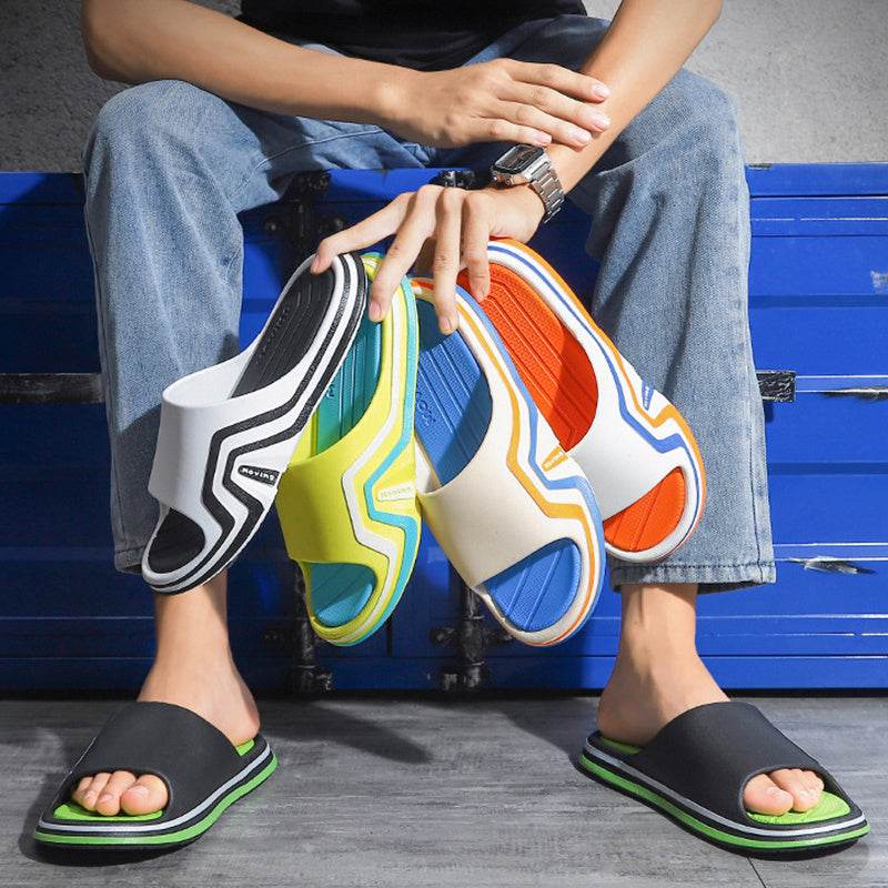 Outer Wear Home Non-slip Couple Bathroom Inside Bath Thick Bottom Sandal Mop - Mubimart