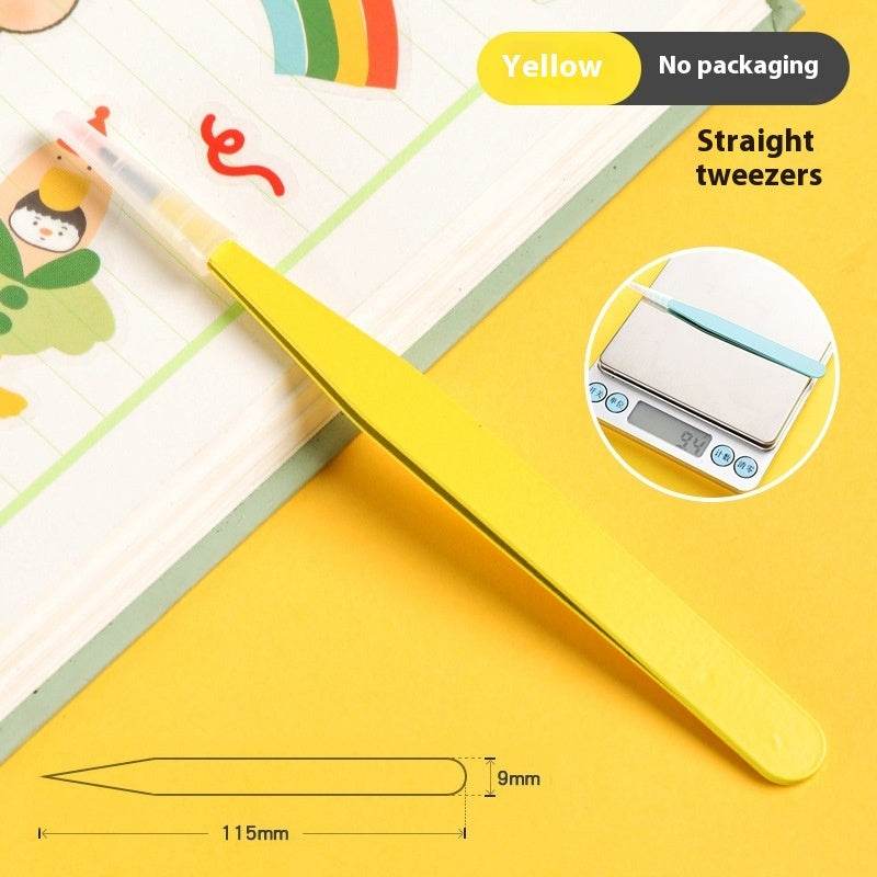 Hand Account Tweezers Stainless Steel Color DIY Elbow Clip Hand Tool Goo Card Tweezers - Mubimart
