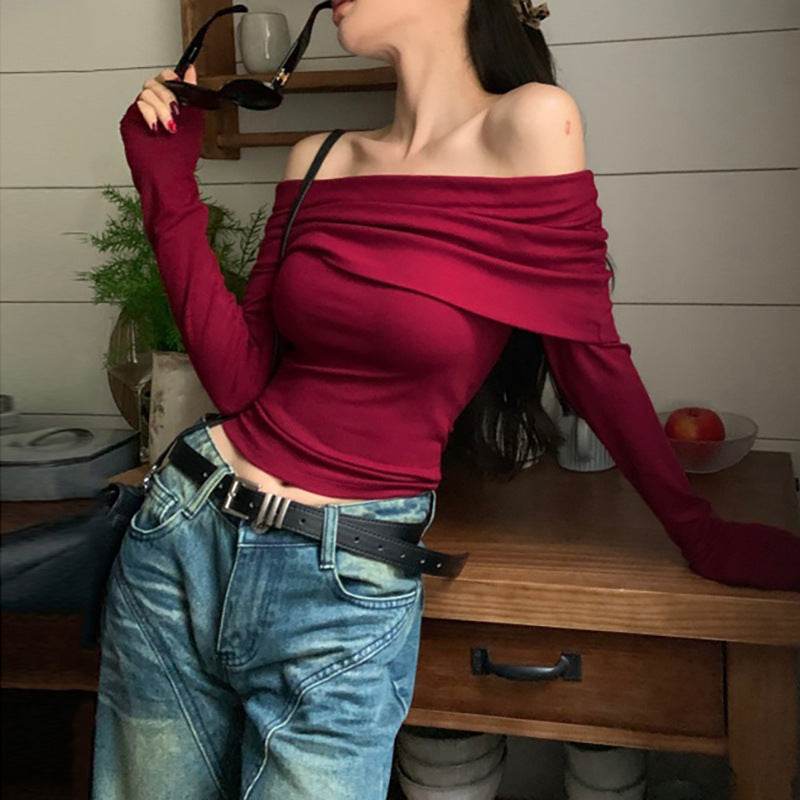 Fashion Tight Bottoming Shirt T-shirt For Women - Mubimart