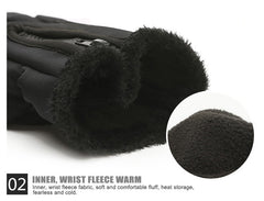 X-TIGER Winter-Touchscreen-Handschuhe, Vollfinger-Reißverschluss, Touchscreen, für Männer und Frauen, winddicht, warm, Radfahren, Sport, Fleece, Bergsteigen