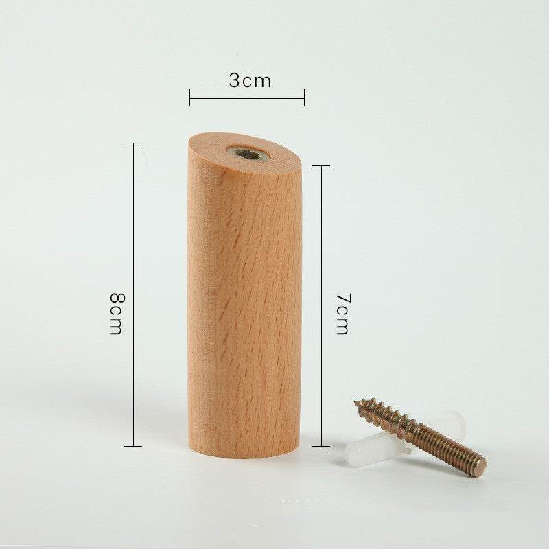 Solid Wood Hook Sticky Hook Punch-free - Mubimart