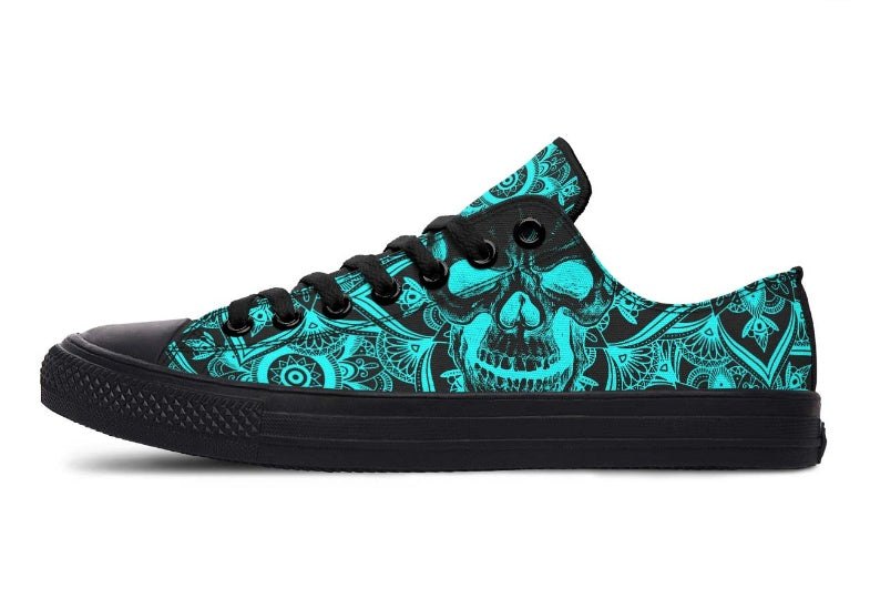 Colorful Gradient Skull High-Top Espadrilles