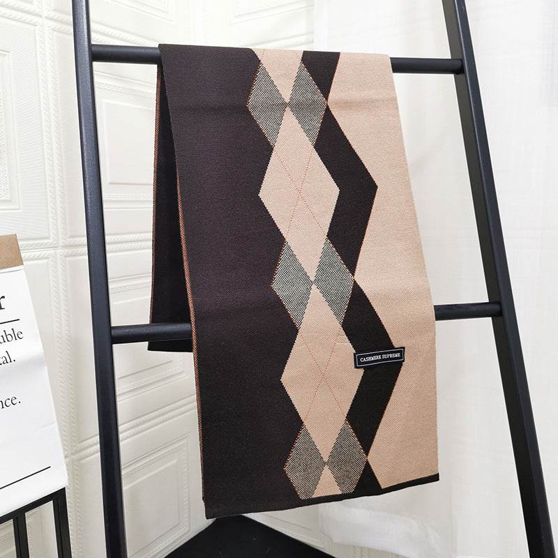 Spring-autumn-winter Knitted Scarf Men Dongdaemun Korean Youth Art - Mubimart