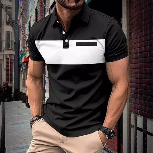 Men's Short Sleeve Polo Shirt Casual Polo Shirt Men's Polo Shirt - Mubimart