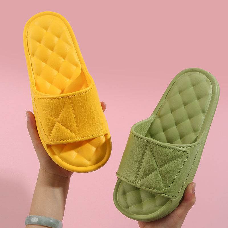 Summer Slippers Plaid Design Bathroom Slippers For Women Shoes - Mubimart