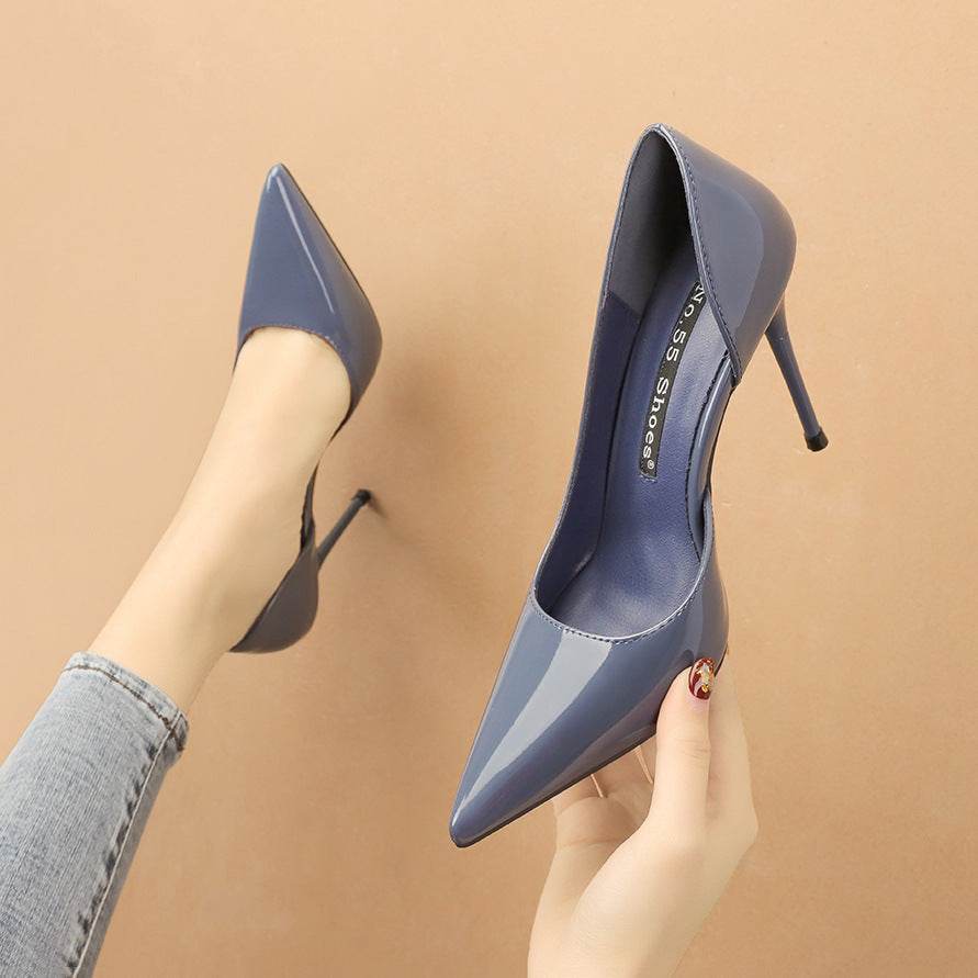 Pointed-toe High-heeled Shoes With Hollow Stilettos - Mubimart