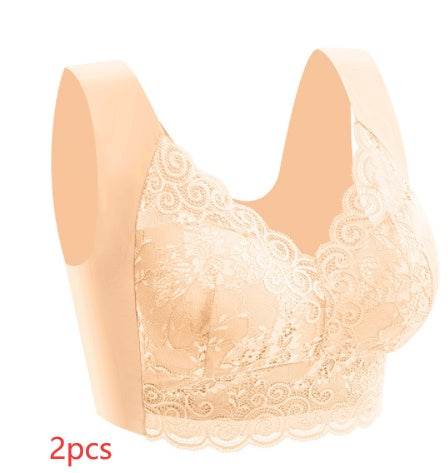 Women's Plus Size Lace Seamless Bra - Mubimart