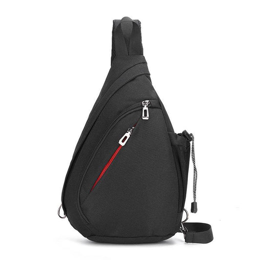 New mens close-fitting simple chest bag, leisure sports digital storage bag, multi-function messenger bag, one dropshipping - Mubimart
